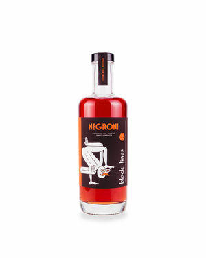Bottle of Negroni cocktail